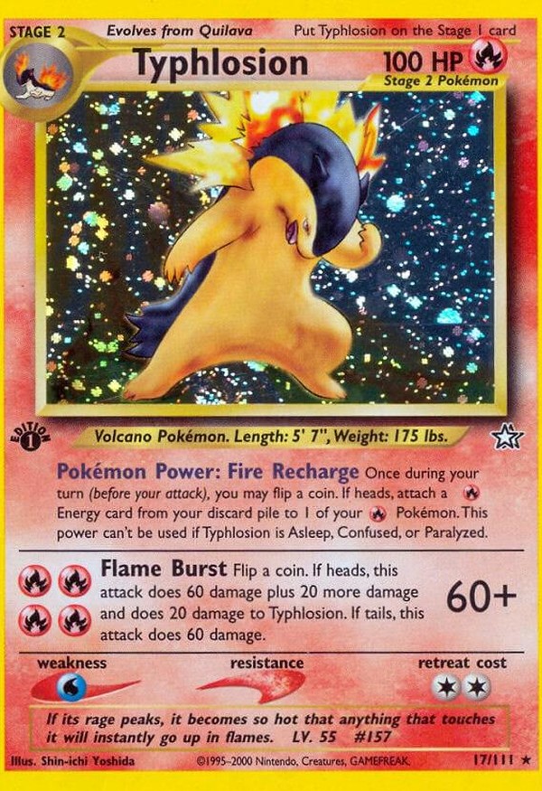 Typhlosion 17, 1st Edition