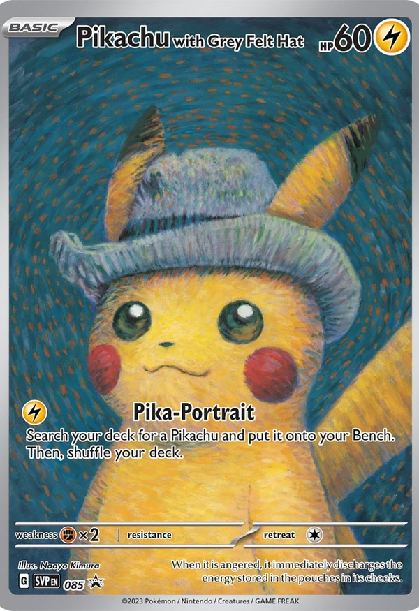 Pikachu with Grey Felt Hat 085, Scarlet & Violet Promo