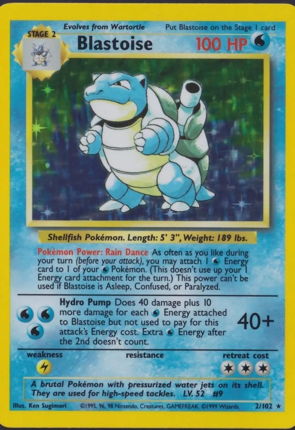 Blastoise 2, Base Set · 1999