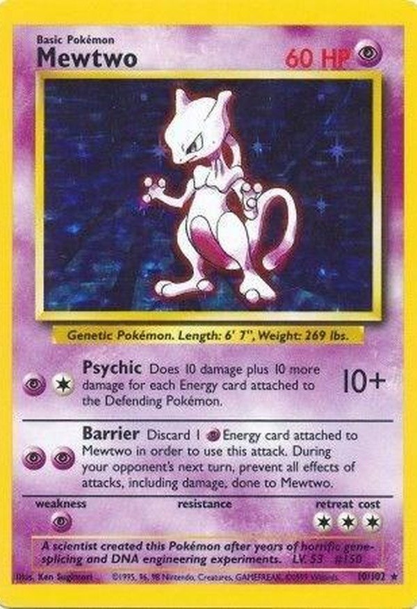 Mewtwo 10, Base Set · 1999